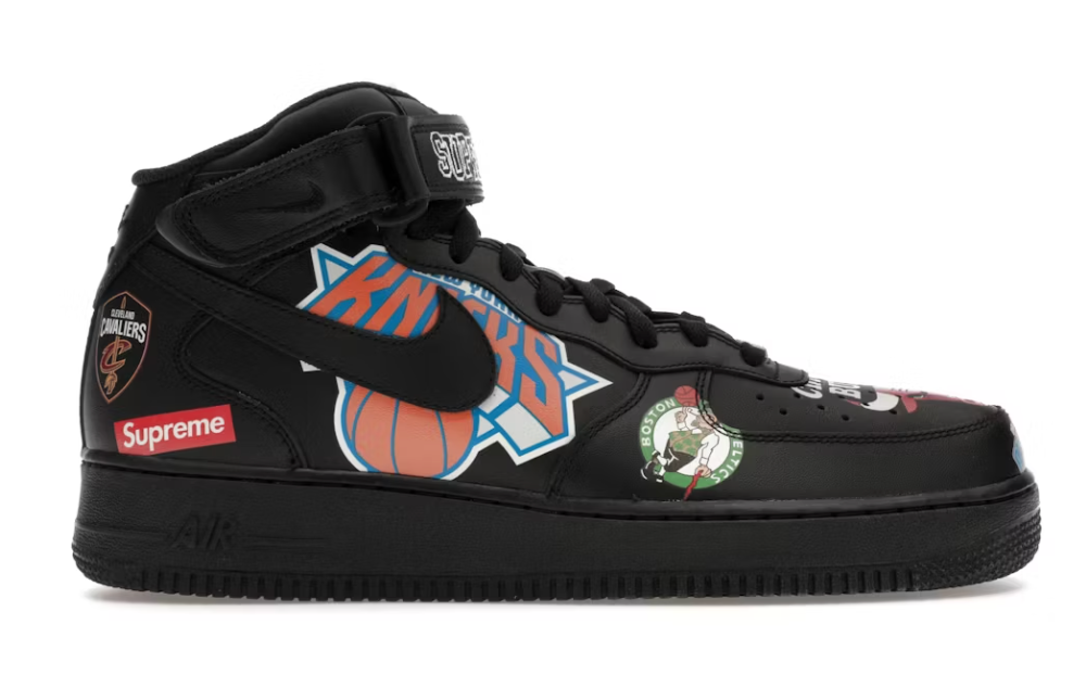 Nike Air Force 1 Mid Supreme NBA Black